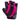 A pink and black fingerless cycling glove provides grip and protection on a white background.